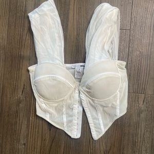 FASHIONNOVA totally boned mesh corset top size S